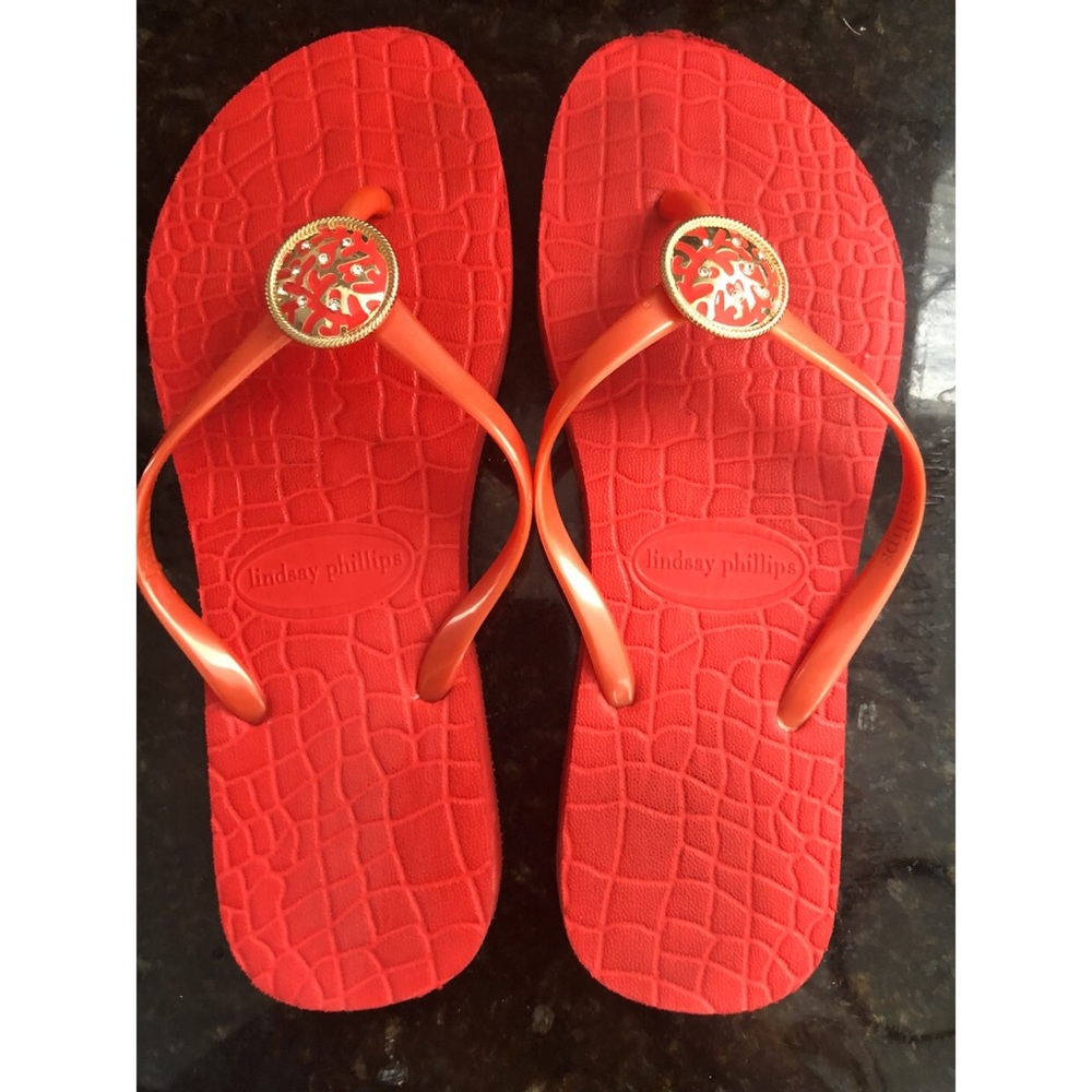 Lindsay Phillips Coral Flip Flops